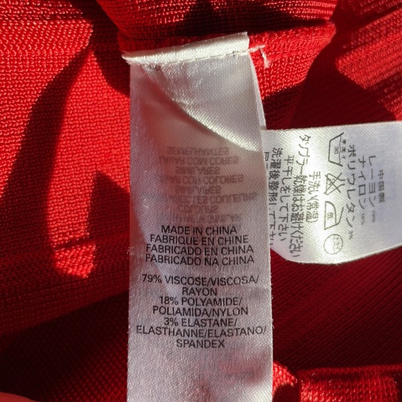 French connection red body con dress size 4 - Picture 4 of 4